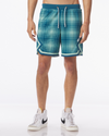 Crossover Short Pale Green Plaid
