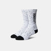 Vertical Spotlight Sock White-Black Splatter